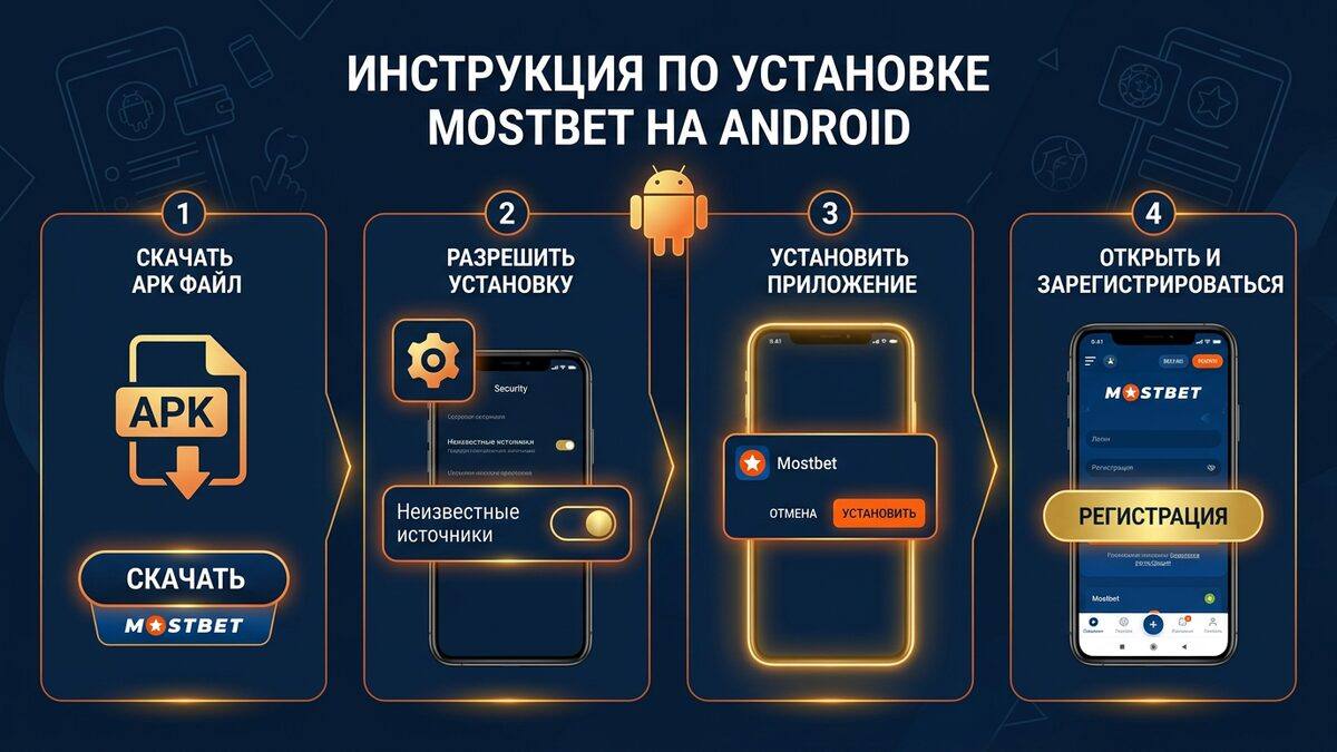 Скачать Мостбет APK на Android